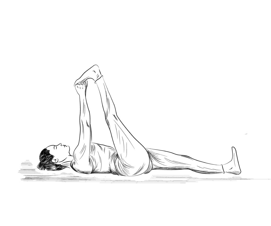 Drawing a sketch of a beautiful slim girl in a yoga pose for illustrations:  Royalty Free #138959202